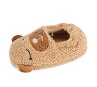 MASOCIO Chausson Enfant Garcon Pantoufle Garçon Hiver Peluche Chaussure Antiderapant Animaux Ours Taille 22 23