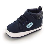 MASOCIO Chaussure Bebe Garcon Premier Pas Baskets Bébé Souple Antiderapante Bleu Marine 12-18 Mois