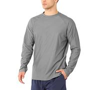 MASOCIO T-Shirt Anti UV à Manche Longue Rash Guard Homme UPF 50+ Maillot de Bain Hauts Séchage Rapide