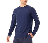 MASOCIO T-Shirt Anti UV à Manche Longue Rash Guard Homme UPF 50+ Maillot de Bain Hauts Séchage Rapide