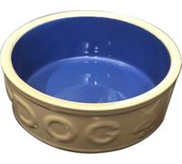 Mason Cash gamelle pour chien avecReproduction de lettres BT1376 (18 cm) (Marron/Bleu)