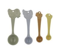 Mason Cash Home to Roost Lot de 4 cuillères doseuses en céramique avec poignées ergonomiques Motif poule et coq