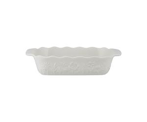 Mason Cash in The Meadow Plat rectangulaire moyen en grès gaufré pour pâtisserie, légumes et desserts Crème 22,5 x 18 cm 1,7 l