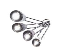 Mason Cash Lot de 4 cuillères à mesurer de Cuisson en Acier Inoxydable, Argent