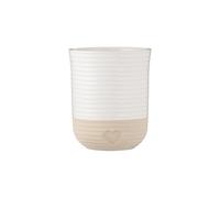 Mason Cash Porte-ustensiles rustique en grès avec motif cœur gravé - Grande capacité - Durable - Grande capacité - Organiseur de comptoir élégant