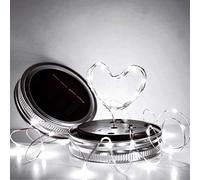 Mason Jar Light - Lanterne solaire pour extérieur - Bocal de conservation - Lumière créative - Bocal en verre - Couvercle de bouteille - 10 20 lumières (2 m sans bouteille)