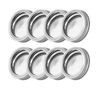 Mason Jar Lot de 24 couvercles de rechange en acier inoxydable pour bocaux à confiture 70 mm
