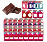 Mason Jar Lot de 50 cartes de Saint-Valentin pour enfants, cartes de Saint-Valentin pour enfants Mason Jar Happy Valentines Day Cartes amusantes pour la Saint-Valentin pour salle de classe, enfants