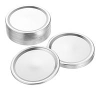 Mason Jar Lot de couvercles à visser en métal anti-fuite réutilisables avec trou pour paille 86 mm