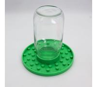 Mason-Jar Nourriture d'abeille, abreuvoir d'eau d'abeille anti-noyade avec barre en bois, fermeture d'étanchéité, en verre transparent, outil d'alimentation pour la maison et les petits commerces