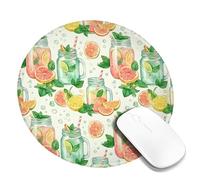 Mason Jar Petit tapis de souris rond en caoutchouc antidérapant pour la maison, le bureau, le travail, les jeux vidéo, 20,3 x 20,3 cm