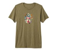 Mason Pot de Fleurs Papillons Été Printemps Art Floral T-Shirt Haut de Gamme