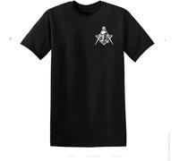 Masonic Skull Crossed Bones T Shirt Black 3XL