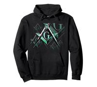Masonic_Symbol avec Artistic Masonic Logo_Style MM S&C Sweat à Capuche