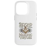 Masonic_Symbol avec Beyond The_Rituals, Masonic_Virtes S&C Coque pour iPhone 14 Pro