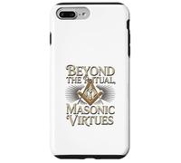 Masonic_Symbol avec Beyond The_Rituals, Masonic_Virtes S&C Coque pour iPhone 7 Plus/8 Plus