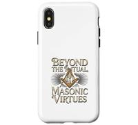 Masonic_Symbol avec Beyond The_Rituals, Masonic_Virtes S&C Coque pour iPhone X/XS