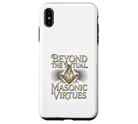 Masonic_Symbol avec Beyond The_Rituals, Masonic_Virtes S&C Coque pour iPhone XS Max