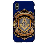 Masonic_Symbol avec Brothers in_Spirit, United in_Purpose Coque pour iPhone X/XS
