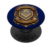 Masonic_Symbol avec Brothers in_Spirit, United in_Purpose PopSockets PopGrip Adhésif