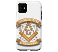 Masonic_Symbol avec "Face à The_East, Building Unity" S&C Coque pour iPhone 11