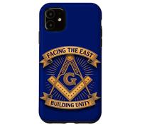Masonic_Symbol avec "Face à The_East, Building Unity" S&C Coque pour iPhone 11