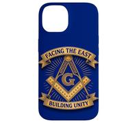 Masonic_Symbol avec "Face à The_East, Building Unity" S&C Coque pour iPhone 14