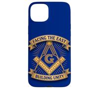 Masonic_Symbol avec "Face à The_East, Building Unity" S&C Coque pour iPhone 15 Plus