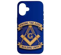 Masonic_Symbol avec "Face à The_East, Building Unity" S&C Coque pour iPhone 16