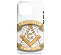 Masonic_Symbol avec "Face à The_East, Building Unity" S&C Coque pour iPhone 16 Pro