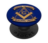 Masonic_Symbol avec "Face à The_East, Building Unity" S&C PopSockets PopGrip Adhésif