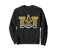 Masonic_Symbol avec "Masonic_pillars sur Checkered_floor" Sweatshirt
