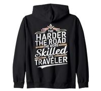 Masonic_Symbol avec "The Hard the_Road, Juviled It's Traver" Sweat à Capuche