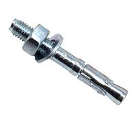 MASONMATE Lot de 100 boulons traversants plaqués zinc M10 x 75 mm