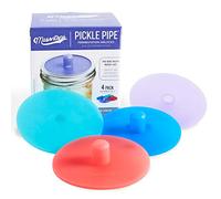 Masontops Pickle Pipes - Fermentation sas sans eau - Couvercle de fermentation bouche large pour pots de conservation - Couvercle en silicone de haute qualité