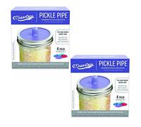 Masontops Pickle Pipes - Fermentation SAS sans Eau - Couvercle de Fermentation Bouche Large pour Pots de Conservation - Couvercle en Silicone de Haute qualité