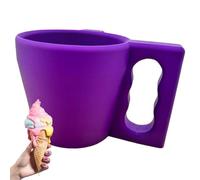 Masoog Conteneurs à Glace | Barquette de Stockage Dessert Design 3D - Récipient Alimentaire Réutilisable Avec Poignée Pour Glace Dessert Cupcake Fête École - Préparation Repas Fête Pique-Nique Festif
