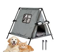 Masoog Maison pour Chat Extérieur Résistante Aux Intempéries - Nid d'animal Surélevé | Niche pour Chat Résistant aux Intempéries,pour l'hiver Véranda Balcon Appartement Jardin Patio Arrière-Cour
