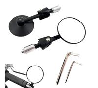 Masoog Rétroviseurs De Bout De Guidon,Rond Convexe Réglable à 360° de Rechange | Jeu de 2 Rétroviseurs pour Moto Aventure,Pour Quad VTT Motocyclette Scooter Vue Latérale