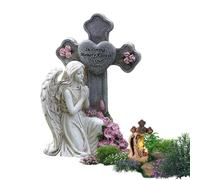 Masoog Statue d'Extérieur Ange de Jardin - Lampes Solaires Étanches Commémoratives,Ange Lampes Solaires Extérieur Décoration Jardin | pour Patio Pelouse Cimetière Tombe Femmes Filles Maman Grand-Mère