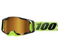 100% Masque Armega Vert - Verre miroir doré - CAT3 Jaune néon