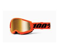 Masque 100% Strata 2 Junior Néon Orange - Lentille À Miroir Or