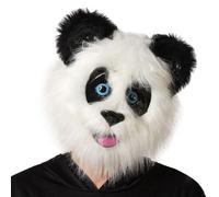 BigBuy Carnival-S1126283 Masque Ours Panda, Mixte Adulte, S1126283, Multicolore, Talla única