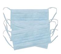 Masque 3 plis bleu polypropylène avec barrette nasale_ Boite de 50