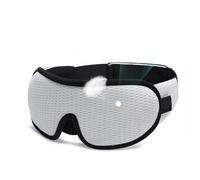 Masque 3D for dormir, occultant la lumière, doux et rembourré, en tissu de sommeil, cache-œil et bandeau. pour Dormir pour Homme&Femme(White)