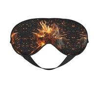 Masque 3D pour les yeux en forme de feu d'artifice pour dormir, masque de sommeil bloquant parfaitement la lumière pour homme et femme, bandeau doux et confortable pour les voyages