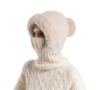 Masque à capuche de cyclisme, chaud et coupe-vent pour temps froid - Pour temps froid chaud aventure, voyage, randonnée, ski, Noël, anniversaire, Saint-Valentin, Couleur crème.