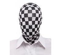 Masque à capuche en élasthanne pour homme et femme (motif damier)