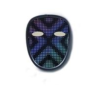 Masque à DEL avec détection de gestes pour enfants et adolescents - Masque lumineux à DEL effrayant avec 30 images statiques et 40 images dynamiques - Pour cosplay, fête, bal masqué, carnaval