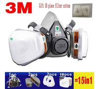 Masque À Gaz 3m 6200,Demi-Masque Anti-Gaz,Série Combinaison Assortie Aux Filtres 6001/2091/5n11,Protection Chimique Et Organique.6200 15in1.